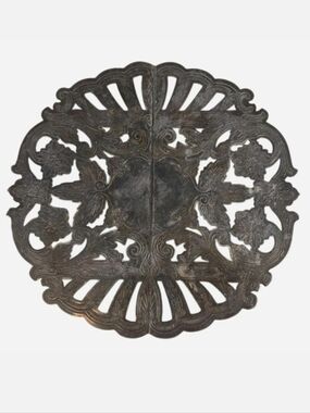 Wallace Silverplate Ornate Expandable Folding Trivet USA Vintage